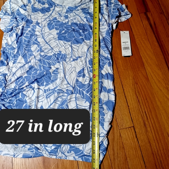 DANA BUCHMAN Womens Floral & Leaf Print Stretchy Top XL - Picture 5 of 7